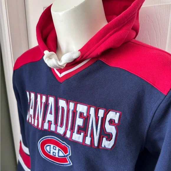 Montreal Canadiens Starter Fleece Lined Pullover Hoodie Size Medium NWOT - Picture 3 of 13